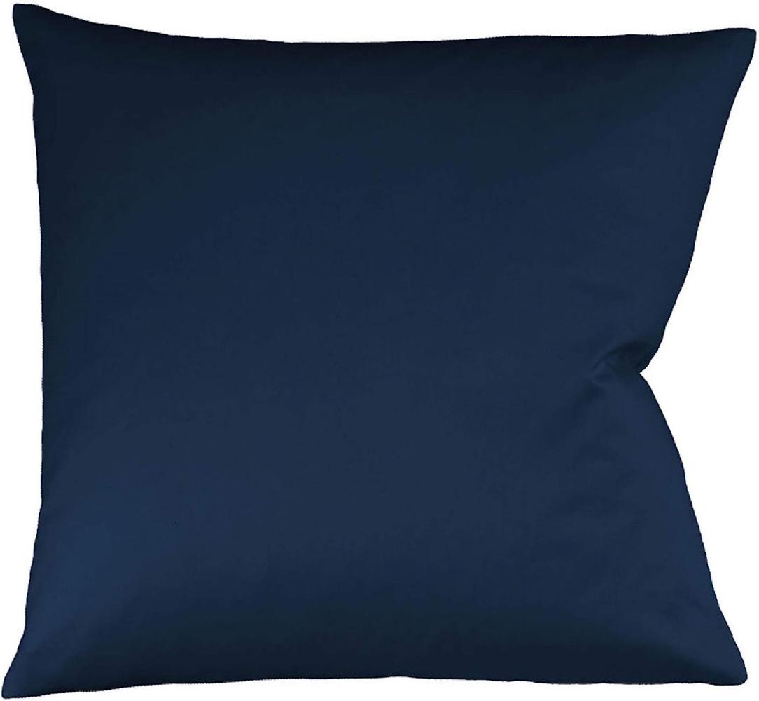 Fleuresse Interlock-Jersey-Kissenbezug uni colours dunkelblau 6061 Größe 40 x 40 cm Bild 1