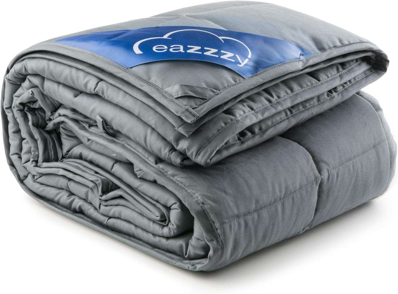 Genius eaZzzy Gewichtsdecke 135 x 200 cm 8kg – waschbare Therapiedecke aus 100% Baumwolle mit Glasperlen für Erwachsene | Schwere Decke gegen Angst, Schlafstörung und Anti Stress Bild 1