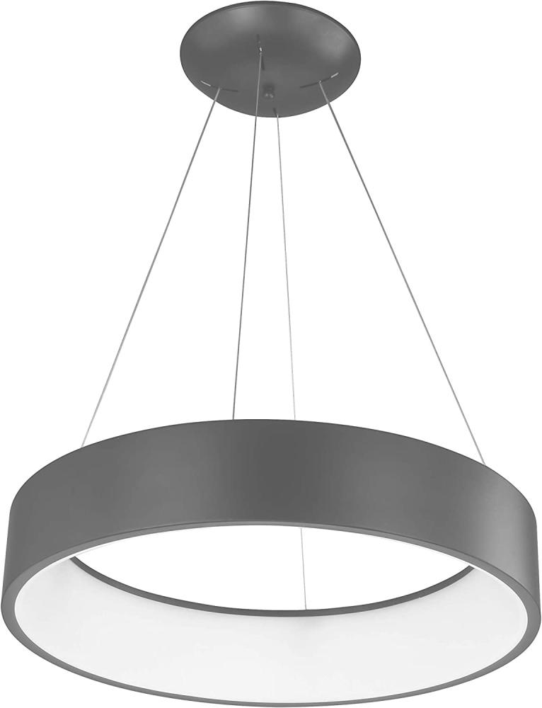 LED Pendelleuchte, Metall, höhenverstellbar, grau, L 45cm, PURE Bild 1