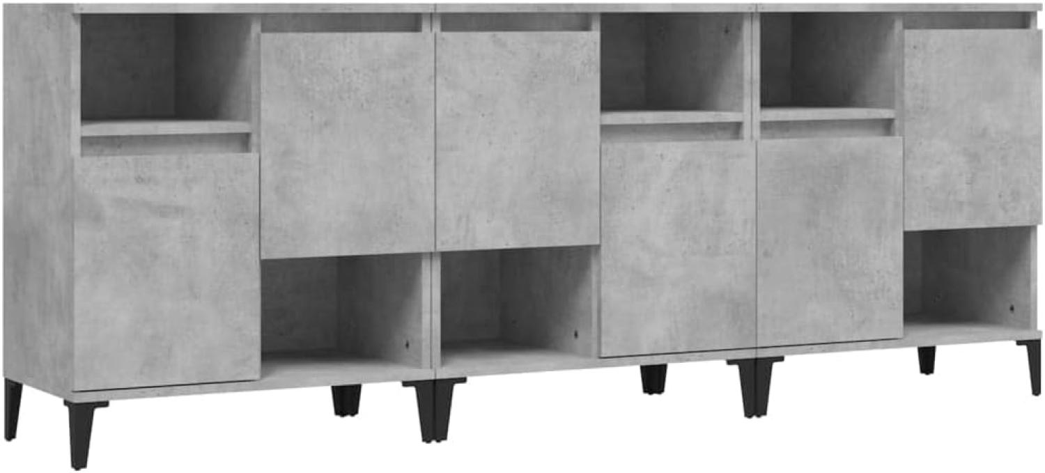 Sideboards 3 Stk. Betongrau 60x35x70 cm Holzwerkstoff (Farbe: Grau) Bild 1