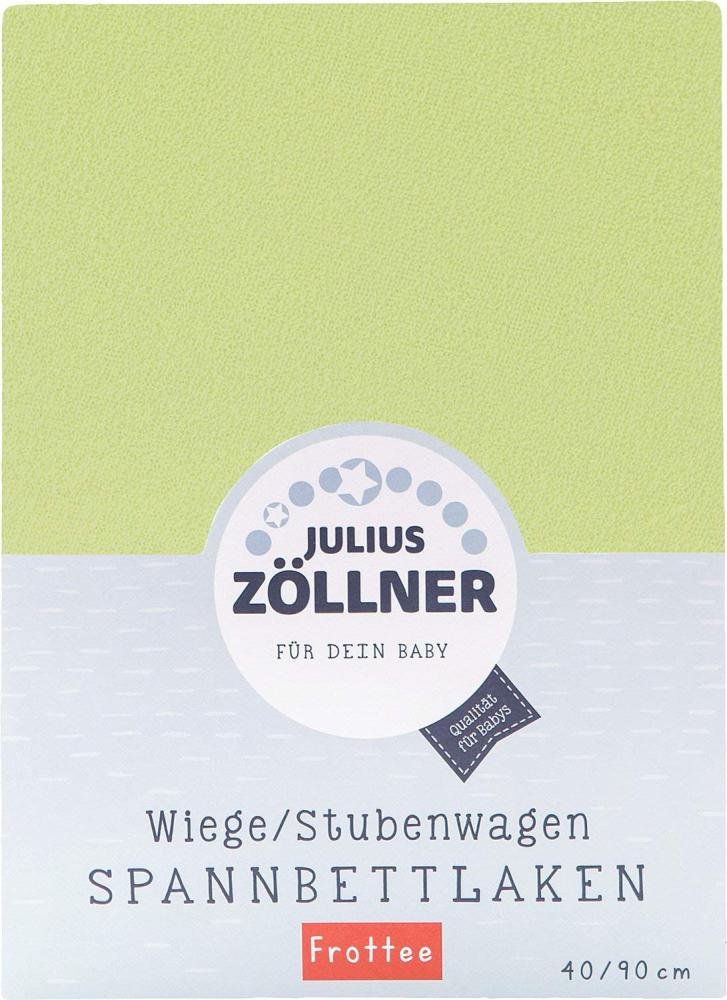Julius Zöllner Spannbetttuch Frottee für Kinderbett, 60x120/ 70x140 cm, grün Bild 1