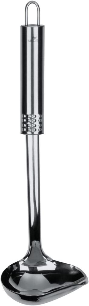 Fackelmann Soßenlöffel 30 cm OVALGRIFF, Küchenhelfer mit ergonomischem Griff, Suppenkelle aus Edelstahl (Farbe: Silber), Menge: 1 Stück Bild 1
