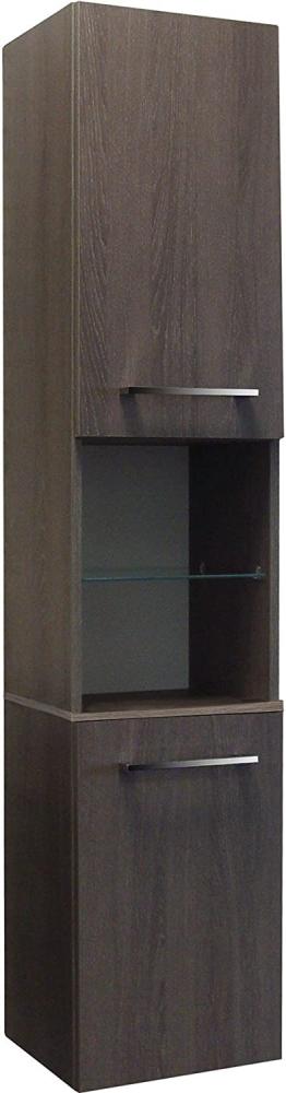 Fackelmann RONDO Hochschrank 36 cm, rechts, Anzahl Türen: 2, Sonstiges: rechts öffnend, Anzahl Einlegeböden: 4, Eiche-Cognac Bild 1
