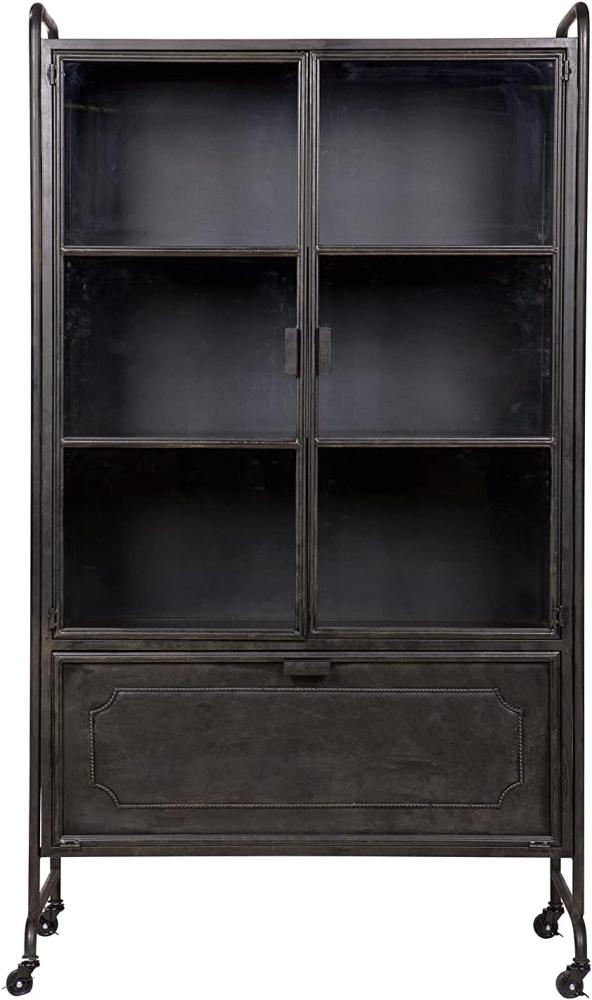 Metall Schrank mit 2 Türen, Schwarz, Höhe 183,5cm, BePureHome Bild 1