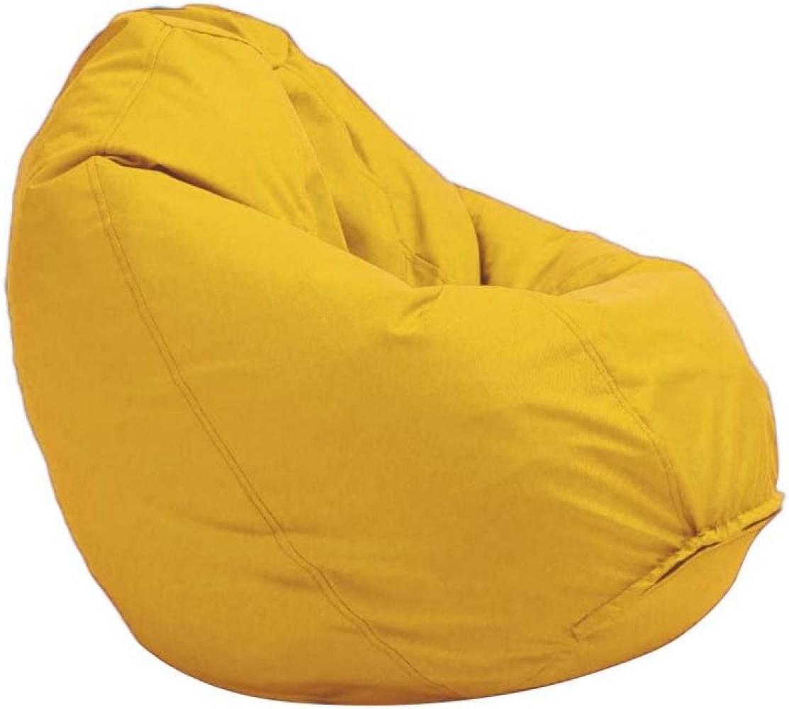 Bruni Kinder-Sitzsack Classico S in Gelb – Sitzsack mit Innensack für Kinder, Abnehmbarer Bezug, lebensmittelechte EPS-Perlen als Bean-Bag-Füllung, aus Deutschland Bild 1