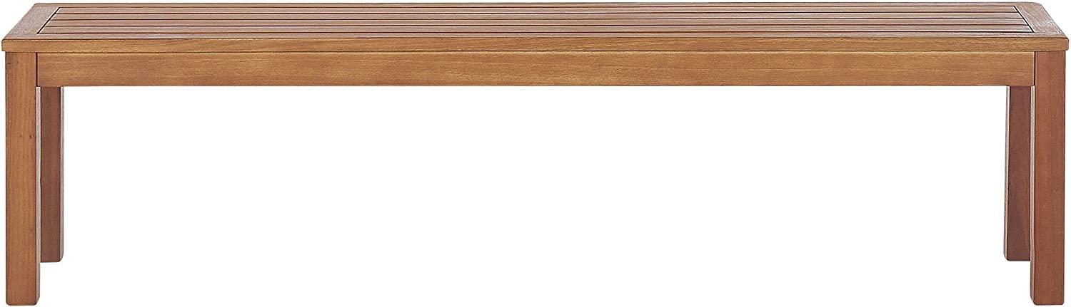Gartenbank Eukalyptusholz hellbraun 170 cm MONSANO Bild 1