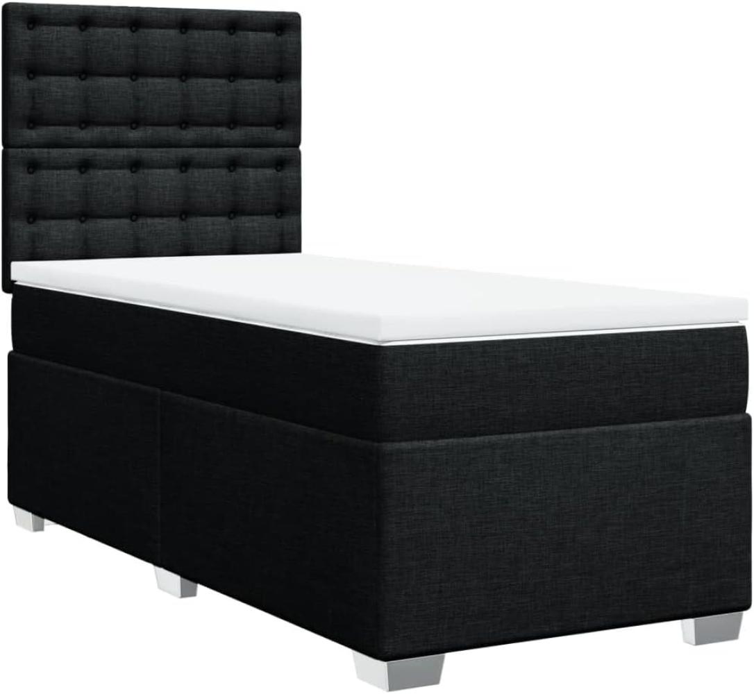 Boxspringbett mit Matratze Schwarz 90x200 cm Stoff 3292687 Bild 1