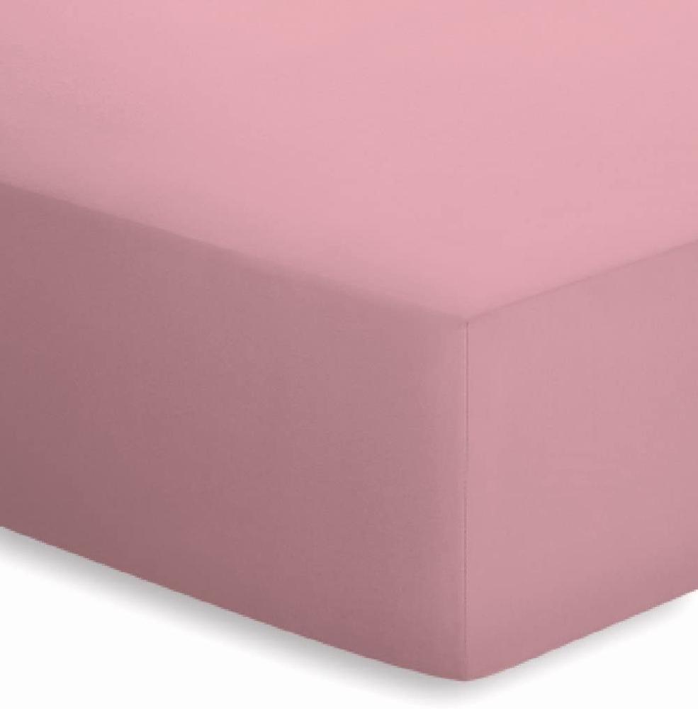 Adam Matheis 'Schlafgut' Spannbetttuch, Jersey, rosa, 180 x 200 cm Bild 1