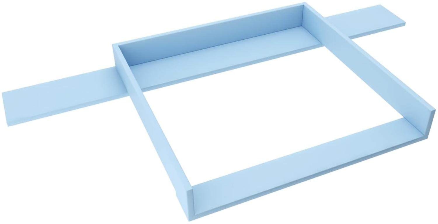 REGALIK Wickelaufsatz für Hemnes Kommode mit 8 Schubladen IKEA 78cm x 80cm - Abnehmbar Wickeltischaufsatz für Kommode in Blau - Abgeschlossen mit ABS Material 1mm Bild 1