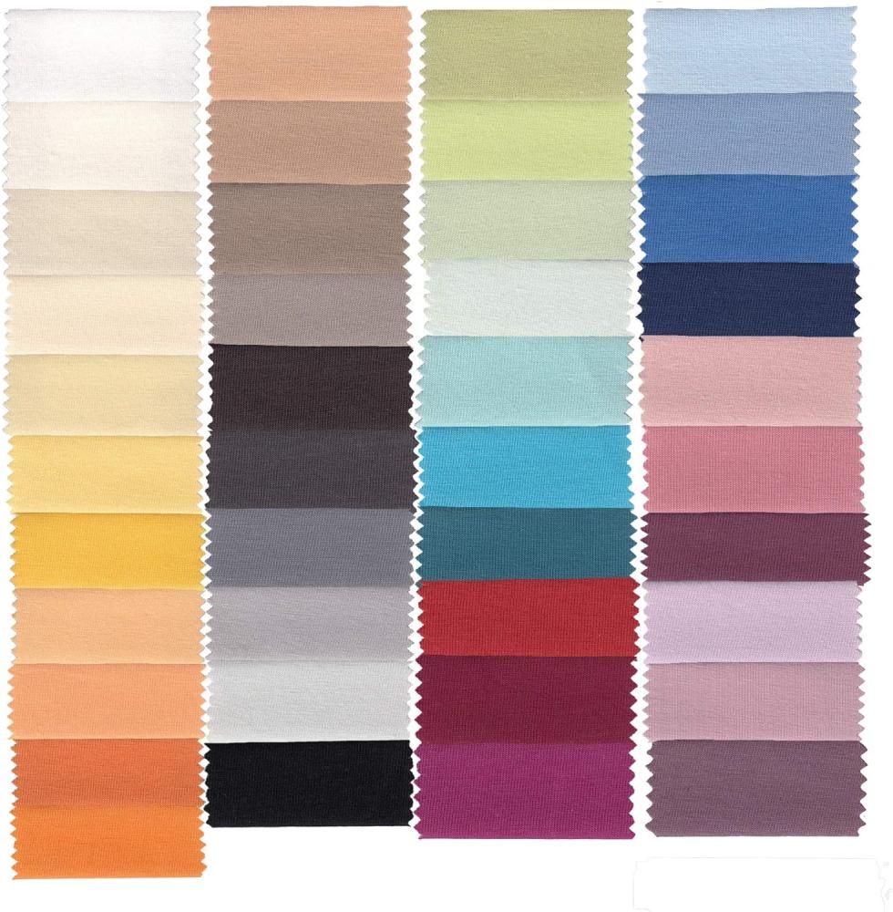 Estella Mako Jersey Spannbettlaken in 41 Farben 90 - 100x200 cm Bild 1