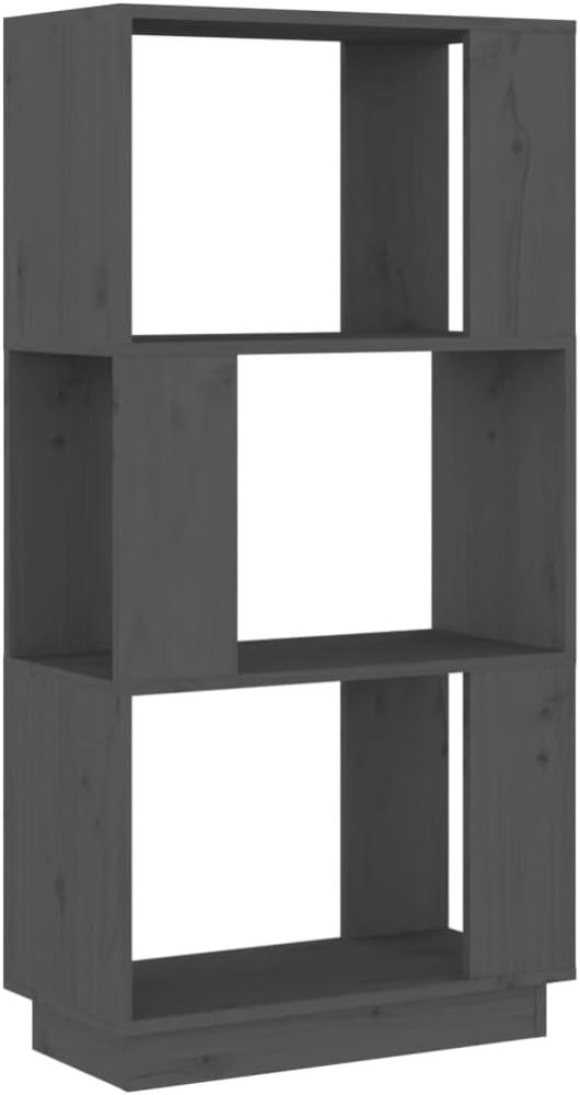 Bücherregal/Raumteiler Grau 51x25x101 cm Massivholz Kiefer Bild 1