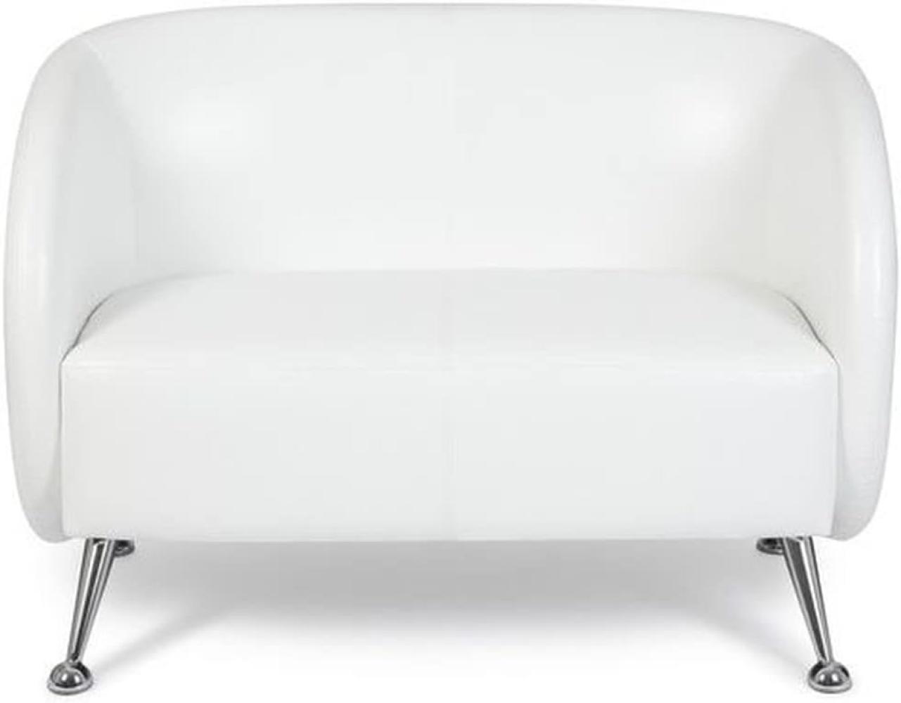 hjh OFFICE Lounge Sofa ST. Lucia Kunstleder 2-Sitzer Sofa mit weicher Polsterung, besonders bequem, 713401, Weiß Bild 1
