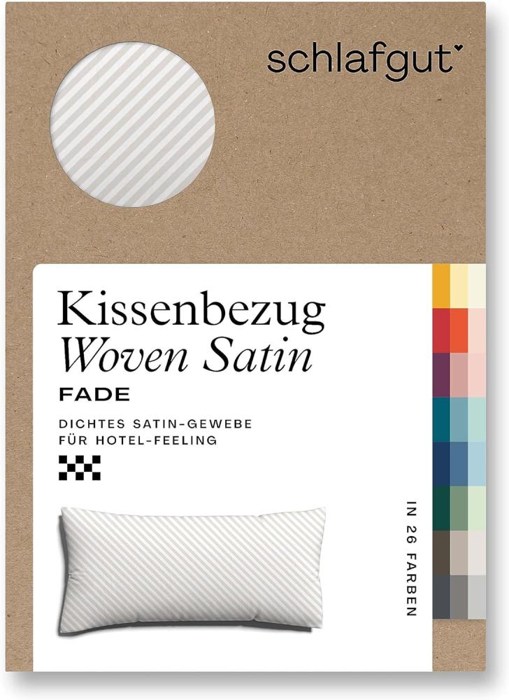 Schlafgut Woven Fade Bettwäsche | Kissenbezug einzeln 40x80 cm | white-sand-light Bild 1