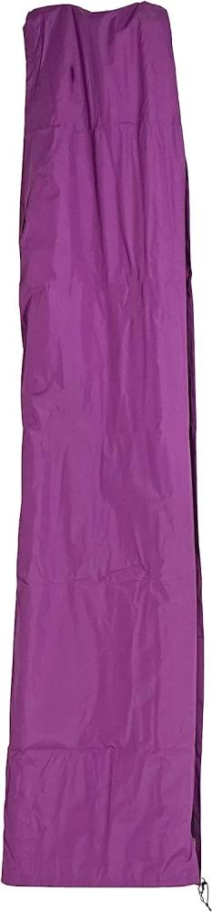 Schutzhülle HWC für Ampelschirm bis 4 m, Abdeckhülle Cover mit Reißverschluss ~ lila-violett Bild 1