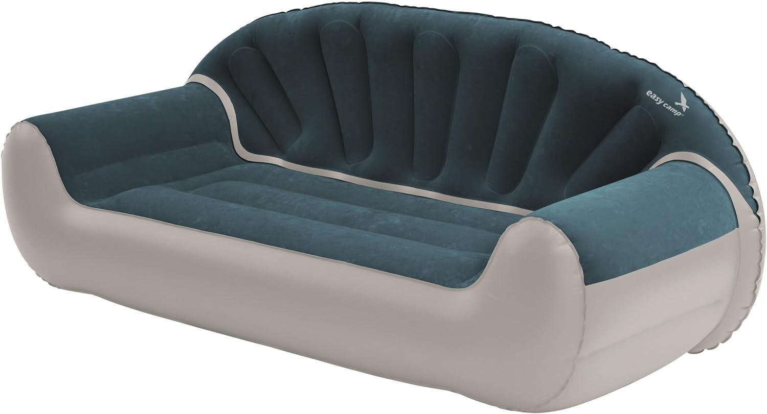 Easy Camp Aufblasbares Sofa Comfy 3 Personen Grau und Blau Bild 1