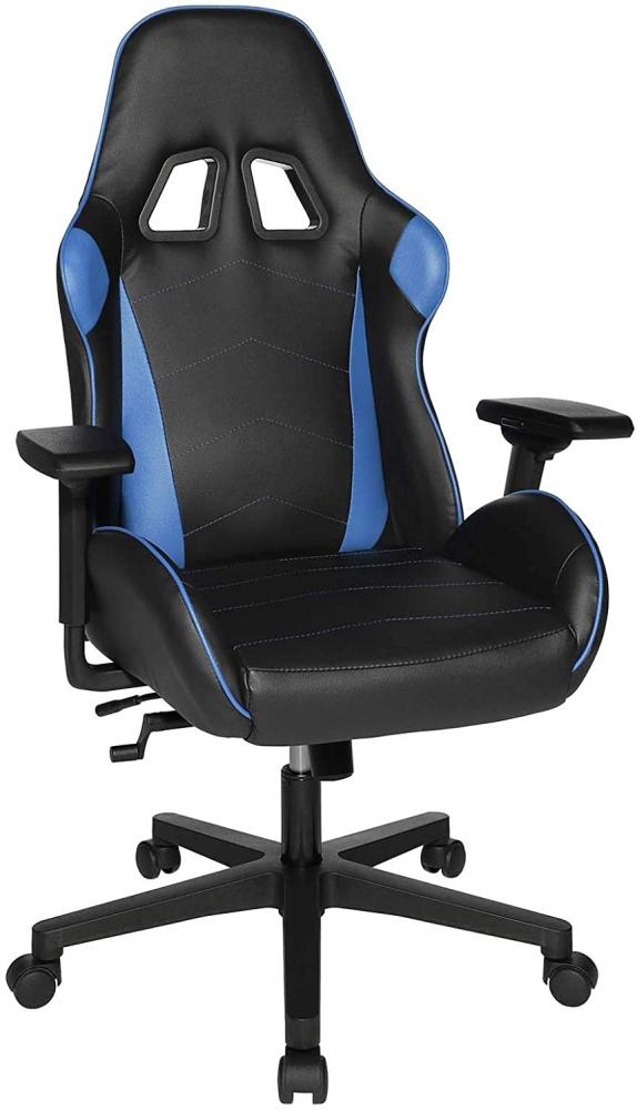 Drehstuhl Gaming Chair SPEED CHAIR 2 Kunstleder Schwarz Blau, Top Star Bild 1