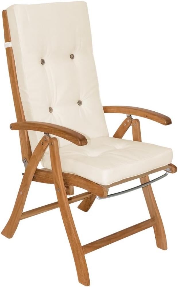 Detex 6x Stuhlauflage für Hochlehner Vanamo - creme waschbar Bild 1