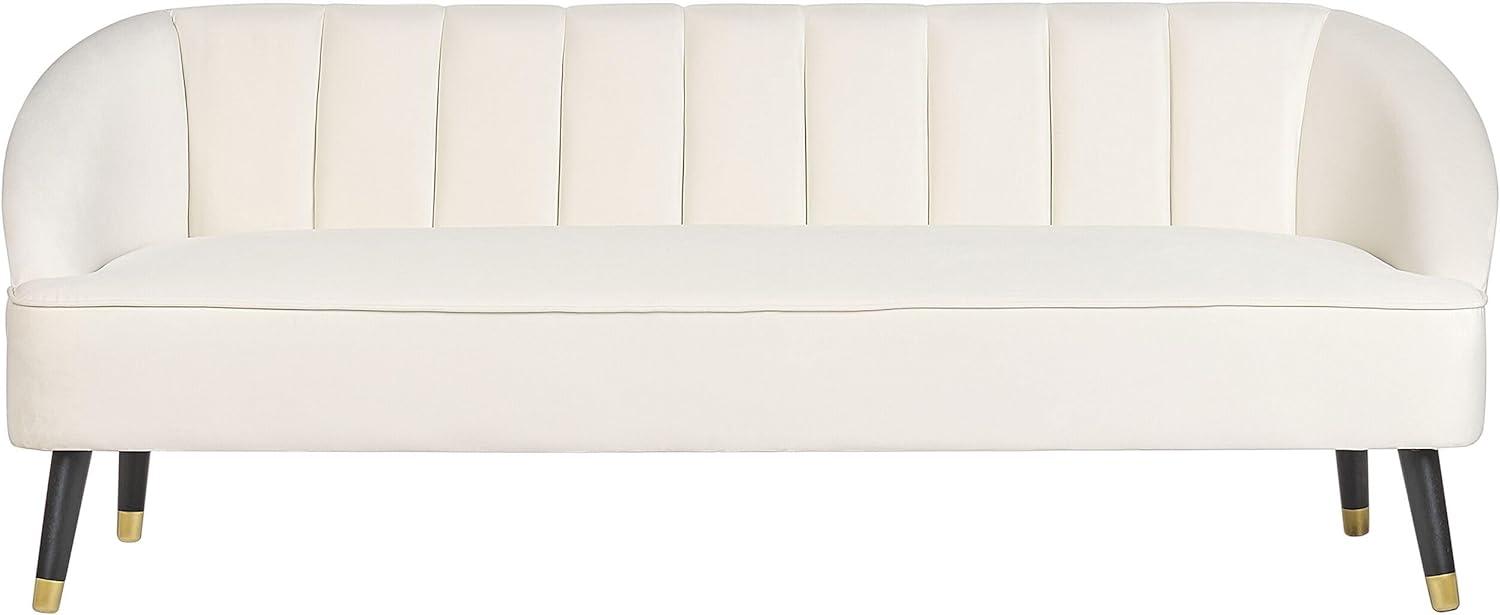 3-Sitzer Sofa Samtstoff cremeweiß ALSVAG Bild 1