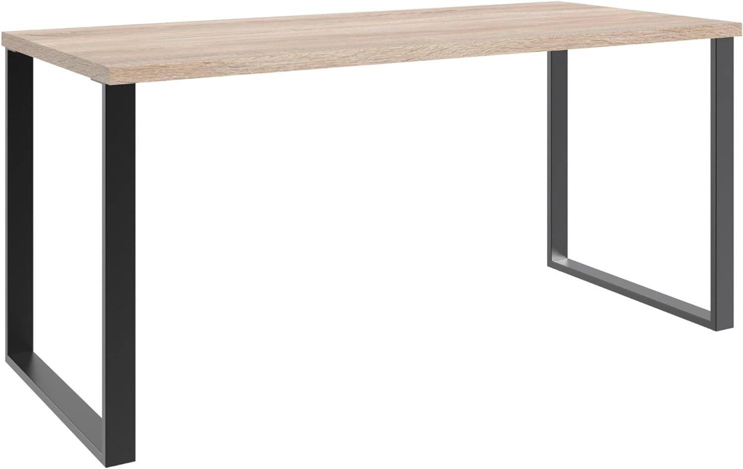 Schreibtisch >HOME DESK< in Eiche Sägerau Nachbildung - 159x75x70cm (BxHxT) Bild 1