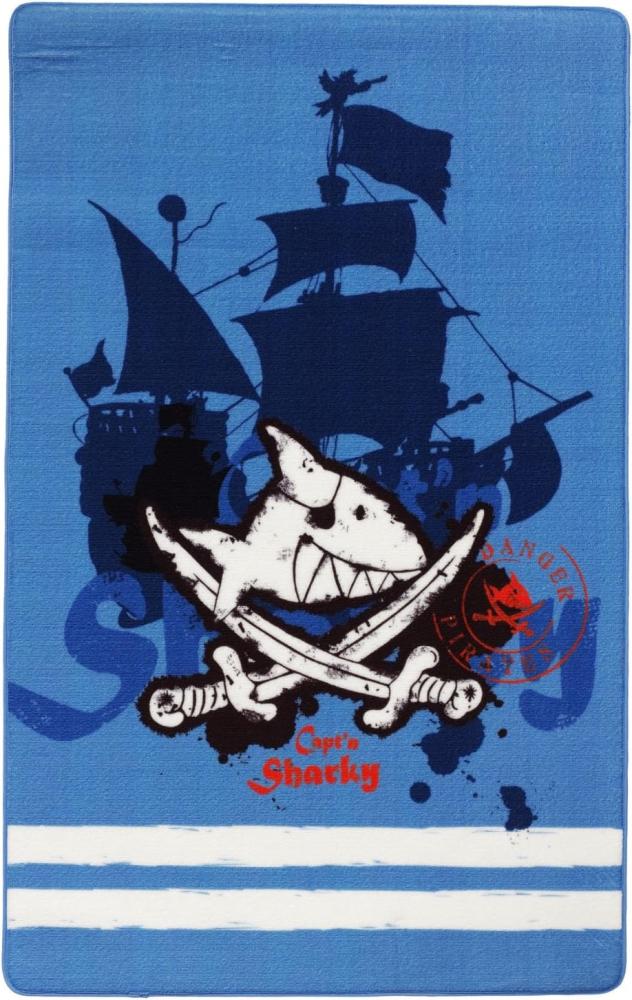 Kinderteppich- Der Pirat "Capt'n Sharky" und seine Freunde 160 x 100 cm Bild 1
