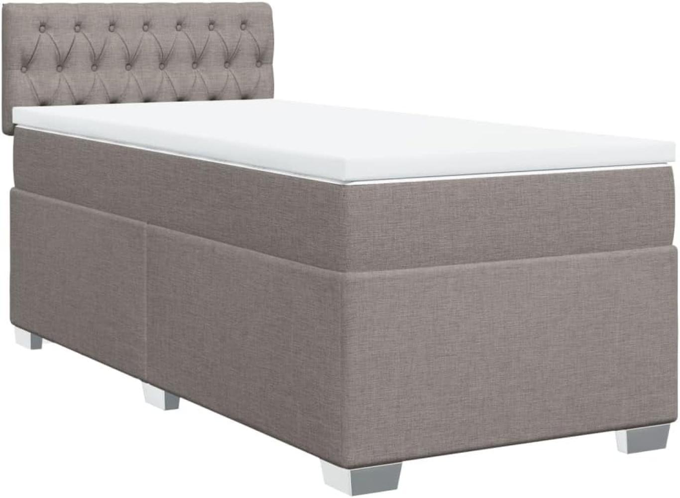 Boxspringbett mit Matratze Taupe 100x200 cm Stoff 3288110 Bild 1