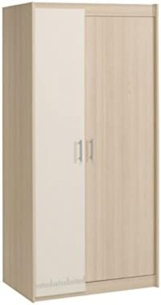 PARISOT 'Charly' Kleiderschrank Grau / Weiß 2 Türen B 85 cm Bild 1