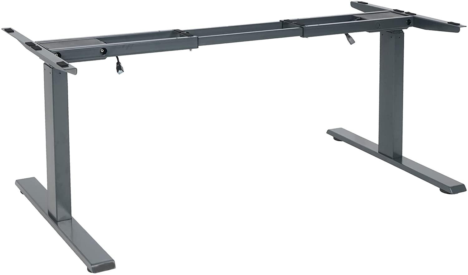 Gestell HWC-D40, variables Tischgestell für Schreibtisch, elektrisch höhenverstellbar Memory 29kg ~ anthrazit-grau Bild 1