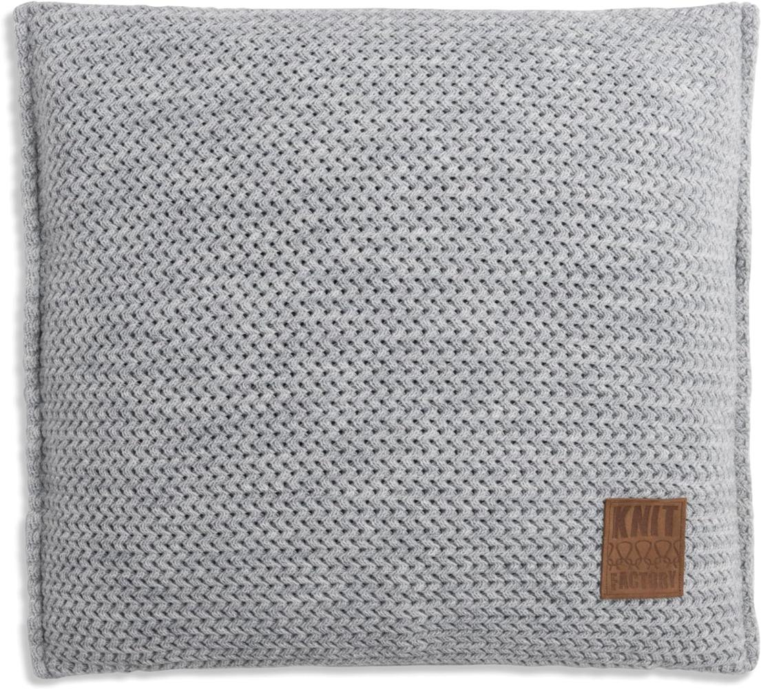 Knit Factory Maxx Kissen 50x50 cm Glatt Grau Bild 1