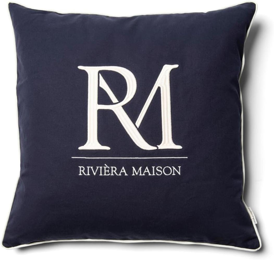 Riviera Maison Kissenhülle RM Monogram Pillow Cover Blau (60x60cm) 557590 Bild 1
