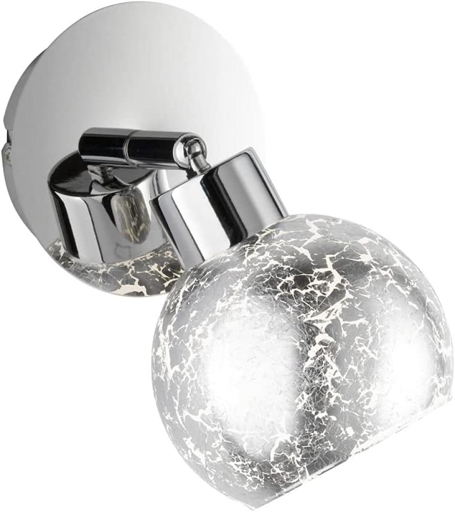 Raffinierte LED Wandleuchte Silber, Spot drehbar, Wandstrahler modern Bild 1
