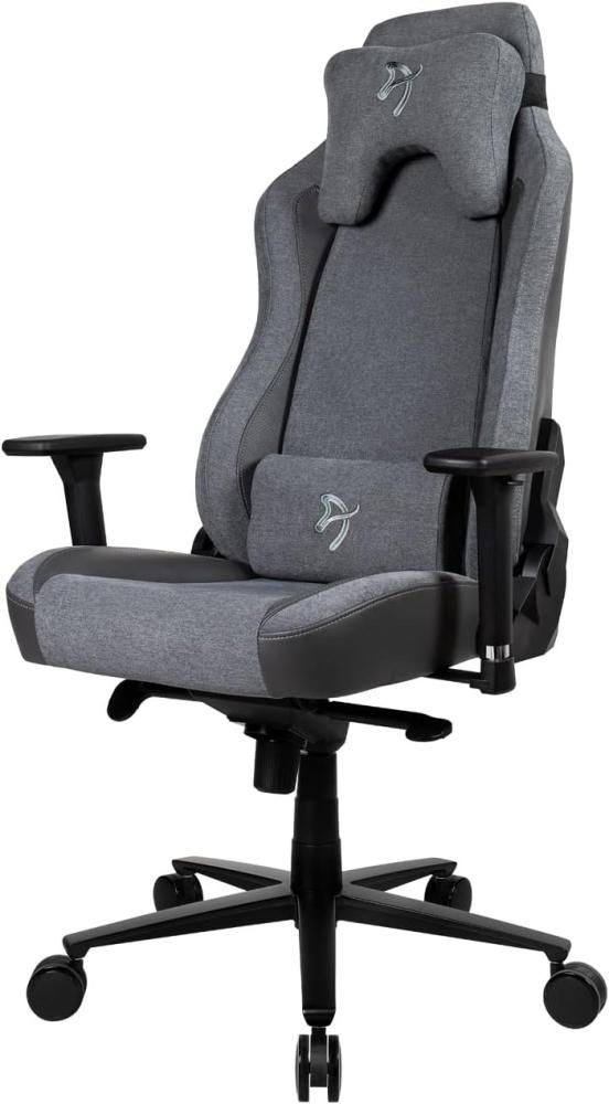 Arozzi Vernazza Premium Upholstery Soft Fabric Ergonomic Computer Gaming/Office Chair with High Backrest Recliner Swivel Tilt Rocker Adjustable Height Lumbar & Neck Support - Ash Bild 1