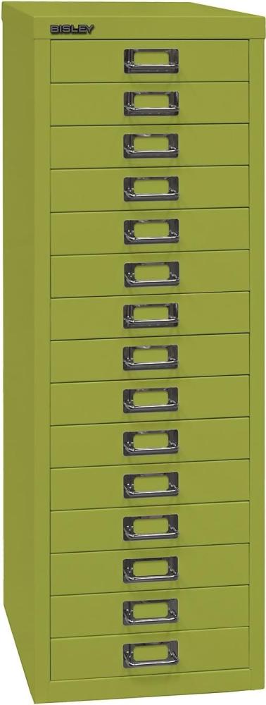 Bisley MultiDrawer™, 39er Serie, DIN A4, 15 Schubladen, Farbe grün Bild 1