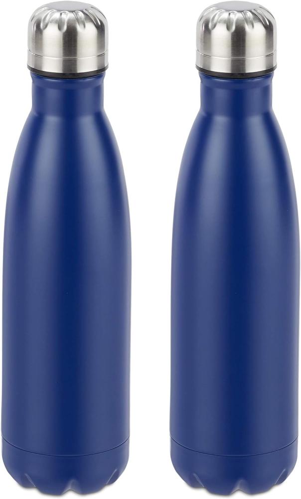 2 x Trinkflasche Edelstahl blau 10028156 Bild 1