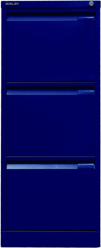 BISLEY Hängeregistraturschrank, einbahnig, DIN A4, 3 HR-Schubladen, Metall, 639 Oxfordblau, 62. 2 x 41. 3 x 101. 6 cm Bild 1