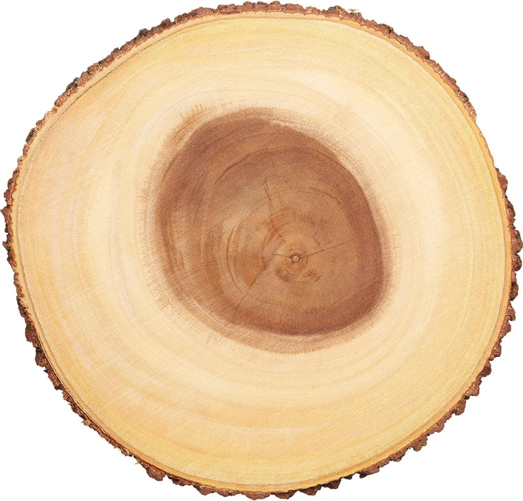 KitchenCraft Artesà natürliches Holz Käsebrett- Servierplatte mit Rindenrand, 30 cm (12 Zoll) rund, Holz, Brown, cm, 30 x 30 x 2. 2000000000000002 cm, 1 Einheiten Bild 1