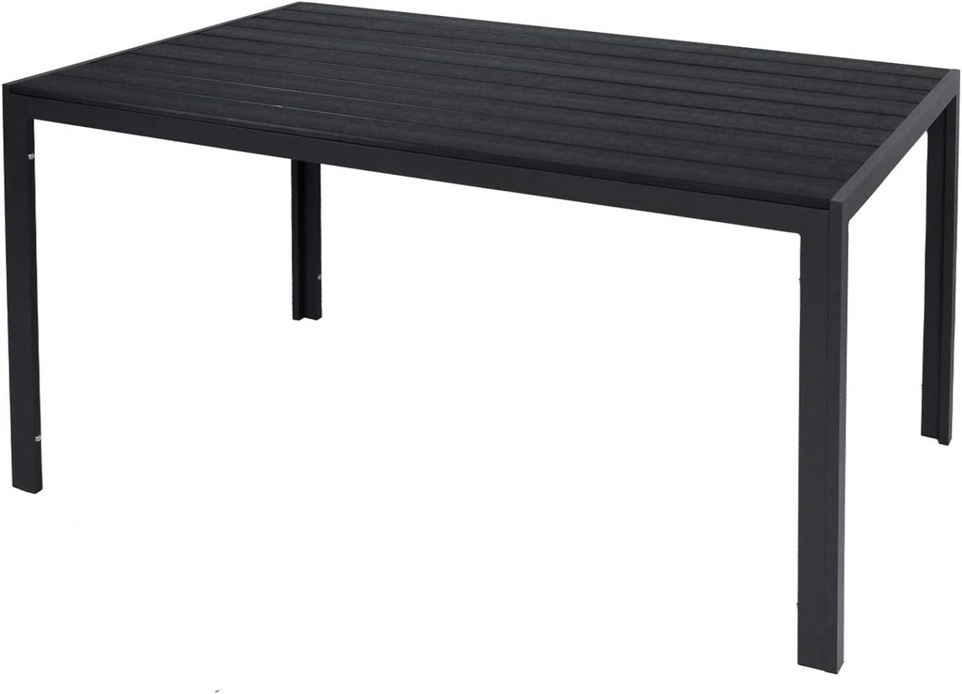 Non-Wood Gartentisch Esstisch Aluminium anthrazit / schwarz 125x70cm Bild 1