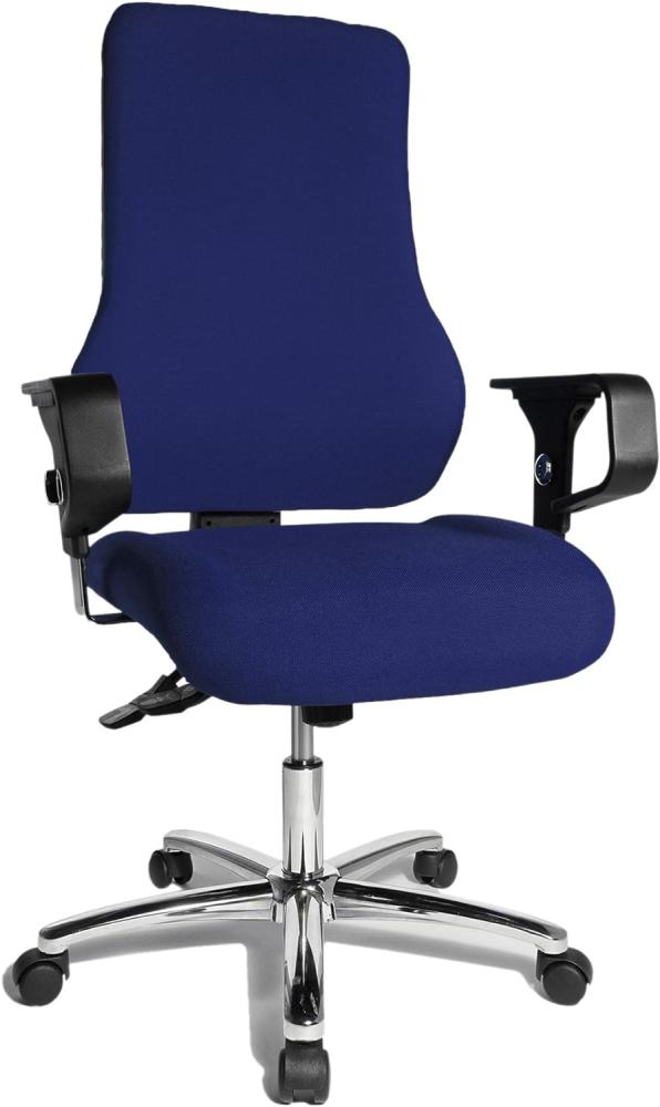 Topstar TO29XG26 Top Point SY Deluxe, Bürostuhl, Schreibtischstuhl, ergonomisch, inkl. Armlehnen, Bezug, blau Bild 1