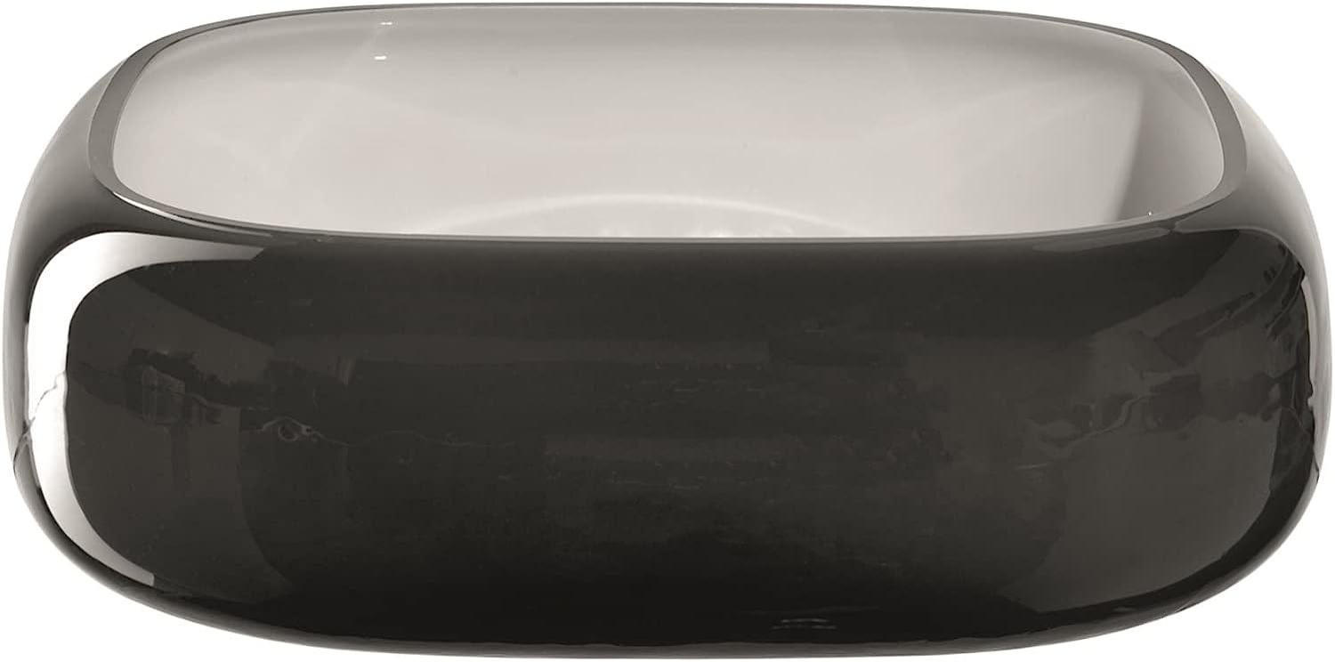 Leonardo Schale Milano, Dekoschale, Ablage, Kalk-Natron Glas, grau, 23 x 23 cm, 041658 Bild 1