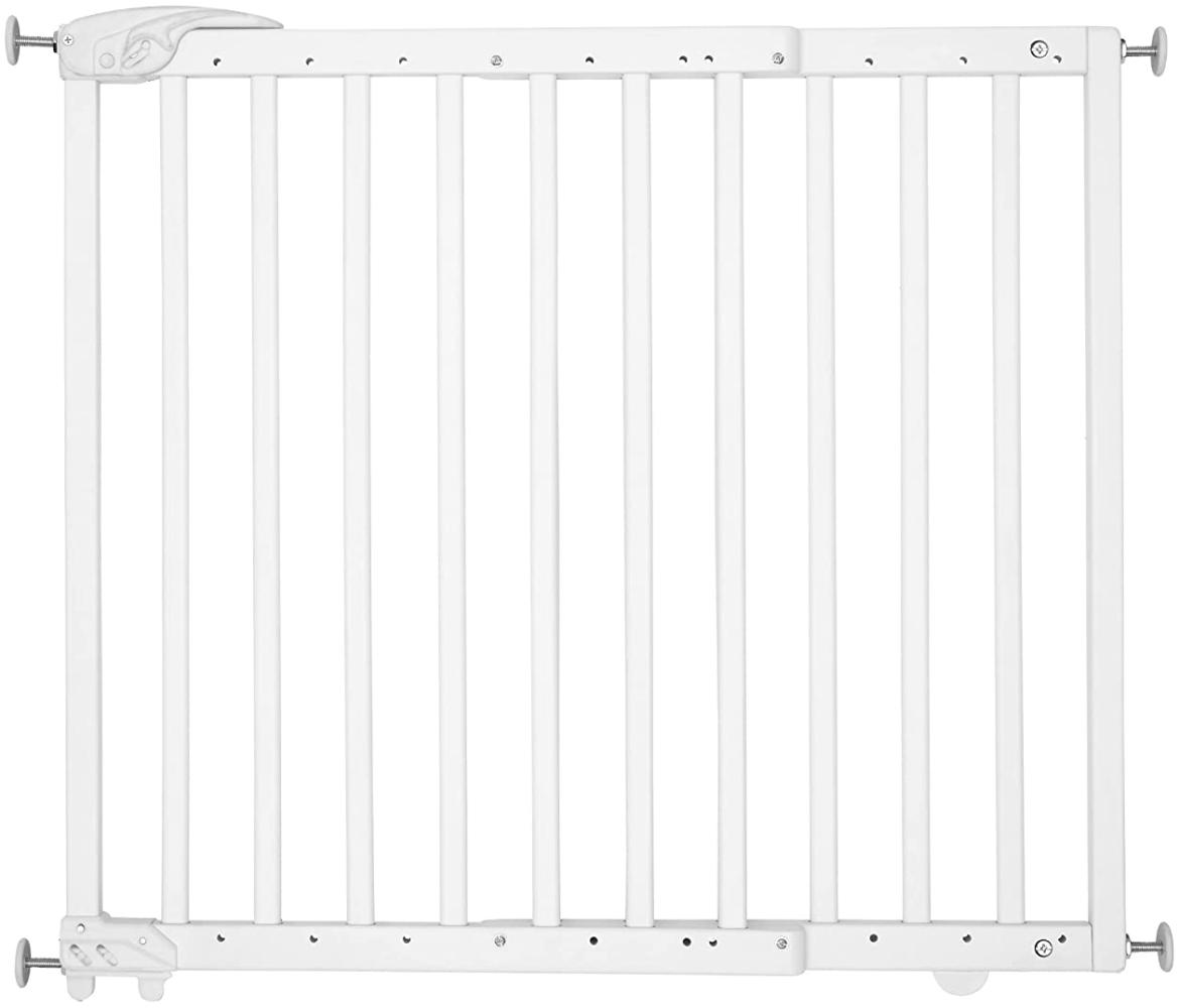 Badabulle Deco Pop Türschutzgitter/Treppengitter weiß, Schraub- oder Druckbefestigung (63,5-106 cm) Bild 1