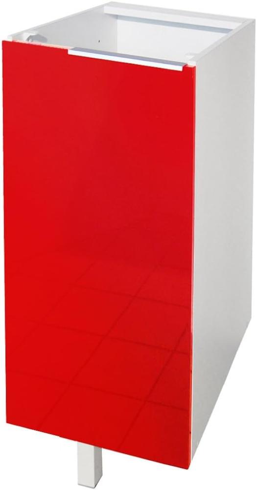 Berlioz Creations CP3BR Unterschrank für Küche mit 1 Tür, in rotem Hochglanz, 30 x 52 x 83 cm, 100 Prozent französische Herstellung Bild 1