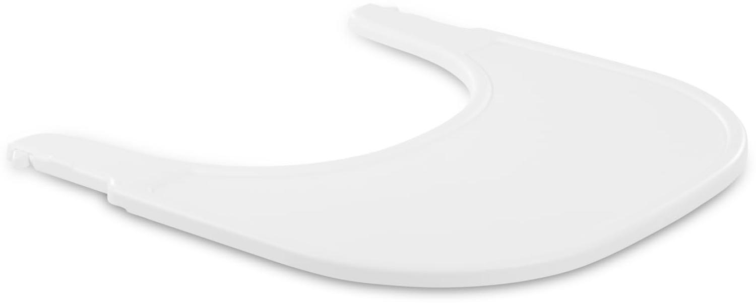 Hauck Einklick Essbrett für Hochstuhl Alpha + & Beta +, Super Schnelle Befestigung ohne Werkzeug, erhöhter Rand, Weiß Bild 1