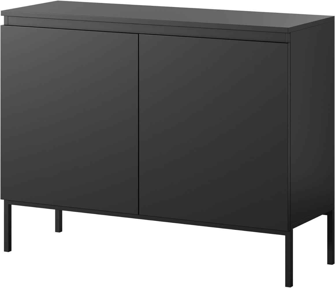 Selsey Sideboard, Engineered Wood, Schwarz, 100 cm Bild 1