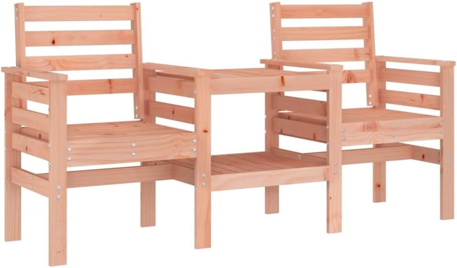 vidaXL Gartenbank mit Tisch 2-Sitzer Massivholz Douglasie Bild 1