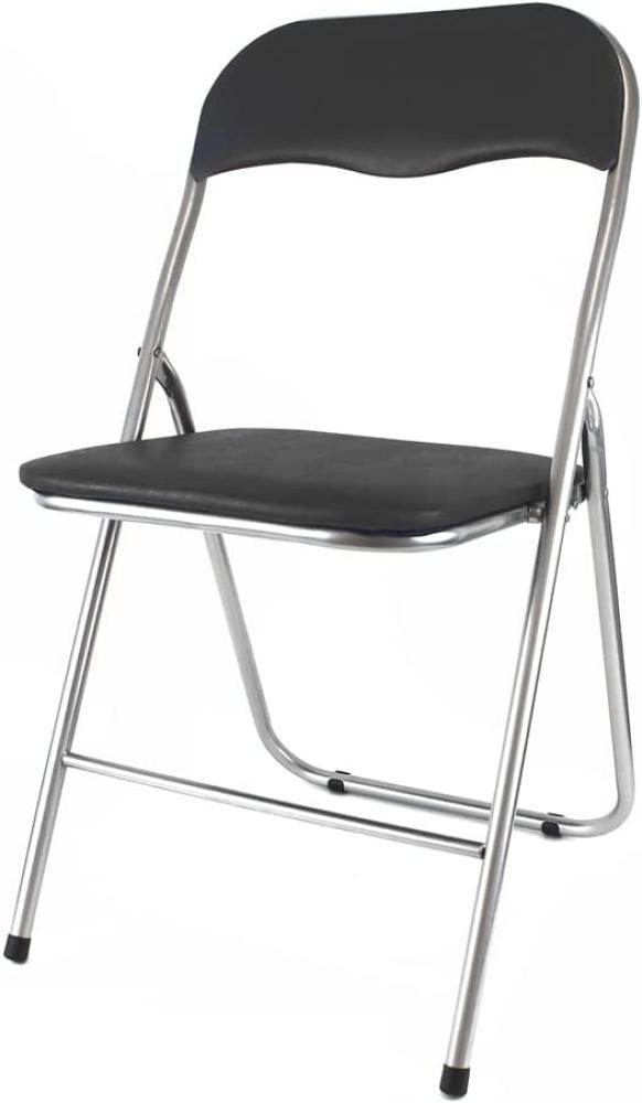 Stuhl Polsterung Biegsam schwarz 44,5 x 44 x 79 cm Bild 1