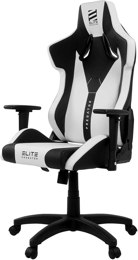 Elite Gaming-Stuhl Predator Bürostuhl Gaming Chair Schreibtischstuhl Gamingstuhl (Weiß/Schwarz) Bild 1