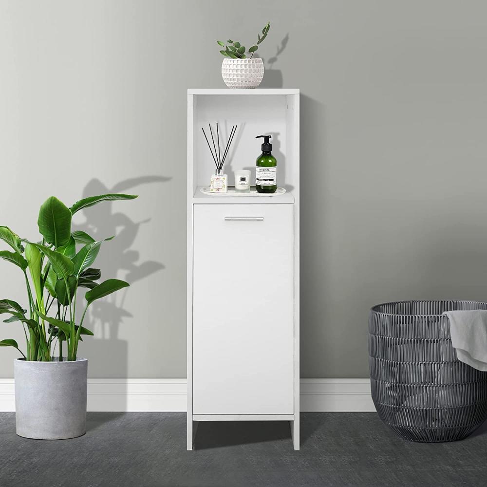 Badezimmerschrank 30x95x30 cm Weiß aus MDF ML-Design Bild 1