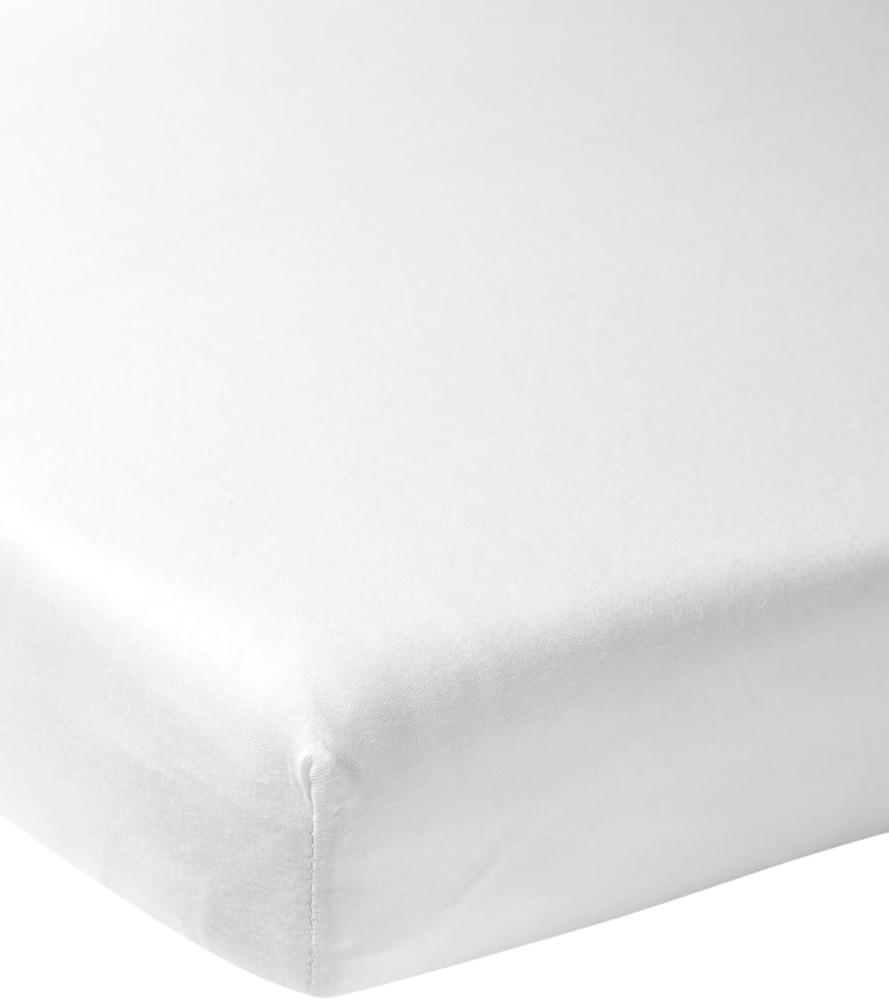 Meyco Jersey Spannbettlaken Kinderbett - 60x120 cm - Weiß Bild 1