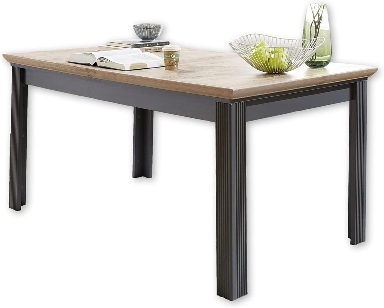 Esstisch JASMIN Küchentisch Tisch in graphit Artisan Eiche 160-220 cm Bild 1