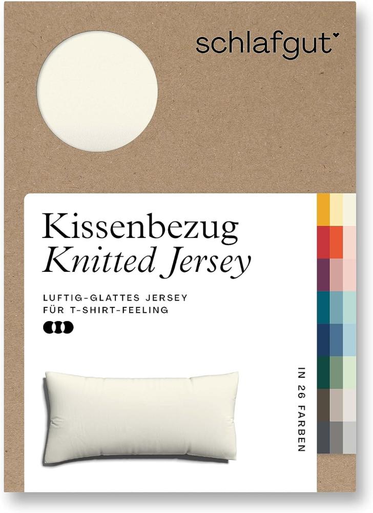Schlafgut Knitted Jersey Bettwäsche | Kissenbezug einzeln 40x80 cm | yellow-light Bild 1