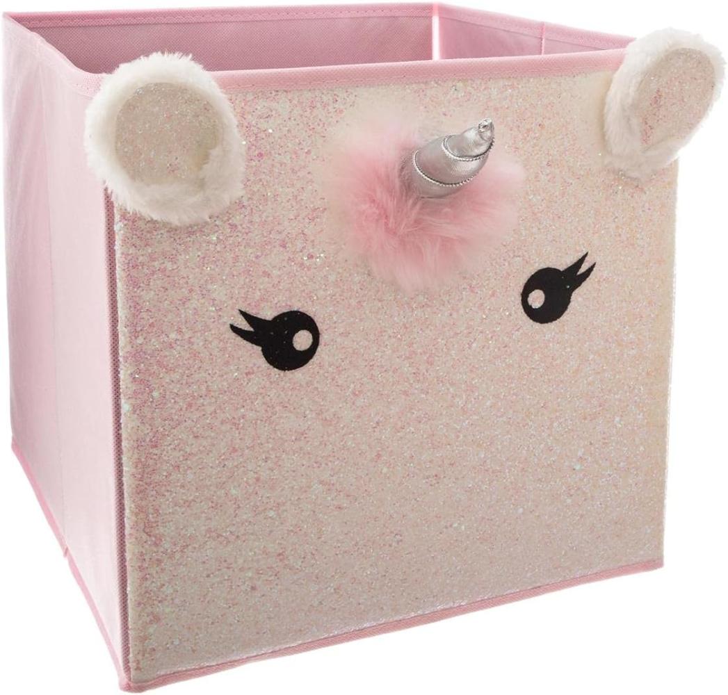 Faltbox, Textilbehälter, Aufbewahrungsbox für Kinderzimmer, rosa, 30 x 30 x 30 cm, Atmosphera for kids Bild 1